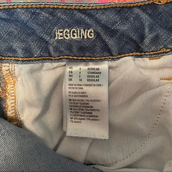 AEO Super Stretch Midrise Skinny Jeans Jeggings - Picture 3 of 4